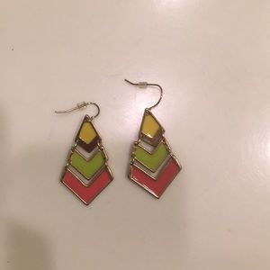 Multi-color chevron earrings